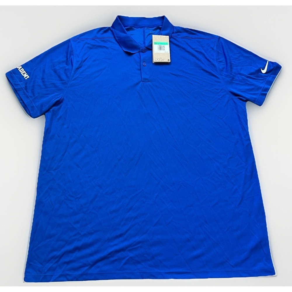 Nike Golf Men's Polo Shirt Size XL Blue Dri Fit Short Sleeve k academy